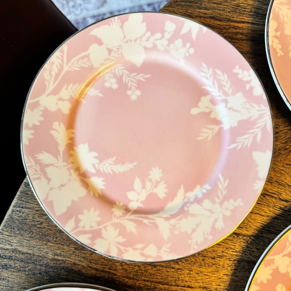 Pottery Barn Monique Lhuillier Rose Bouquet Salad Plate, Set of 7 - Picture 13 of 15